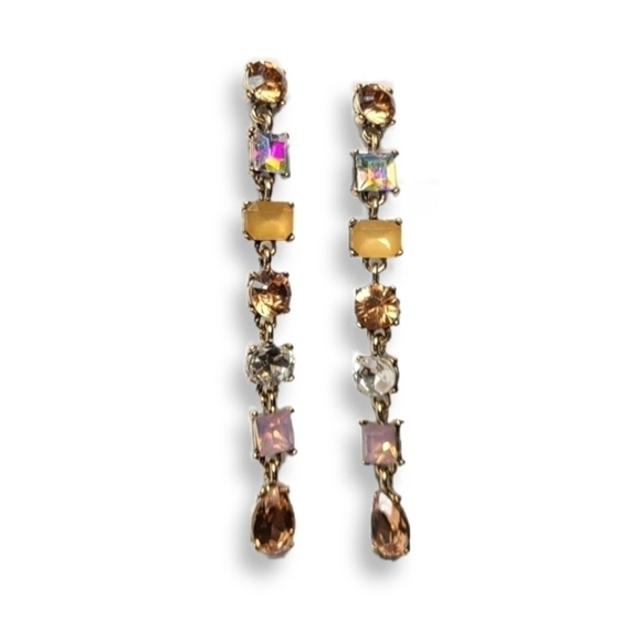 🆕️ Long Crystal Drop Earrings - Picture 5 of 5